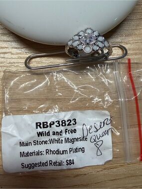 Desert Queen Collection Wild and Free White Floral Magnesite Ring